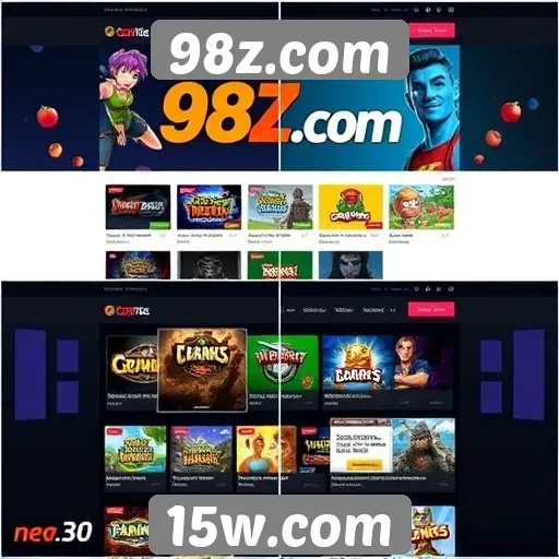 Evolução do design do 98z.com ao longo do tempo