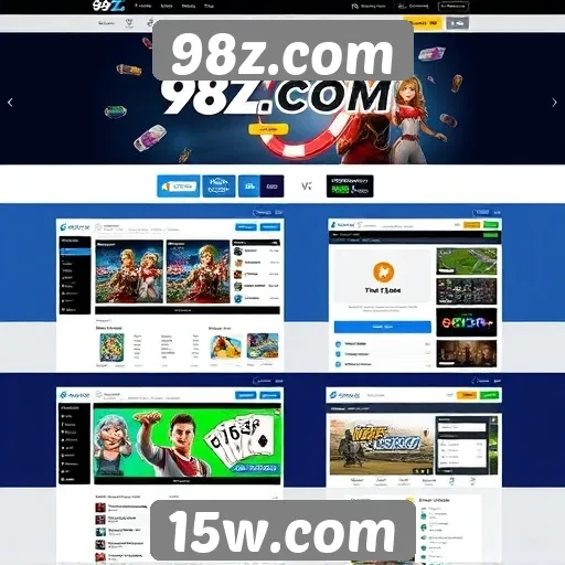 Evolução do design e interface do site de jogos
