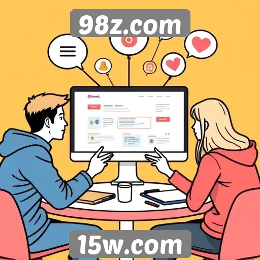 Recursos de interação social no 98z.com
